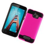 Wholesale Coolpad Defiant 3632 Armor Hybrid Case (Hot Pink)